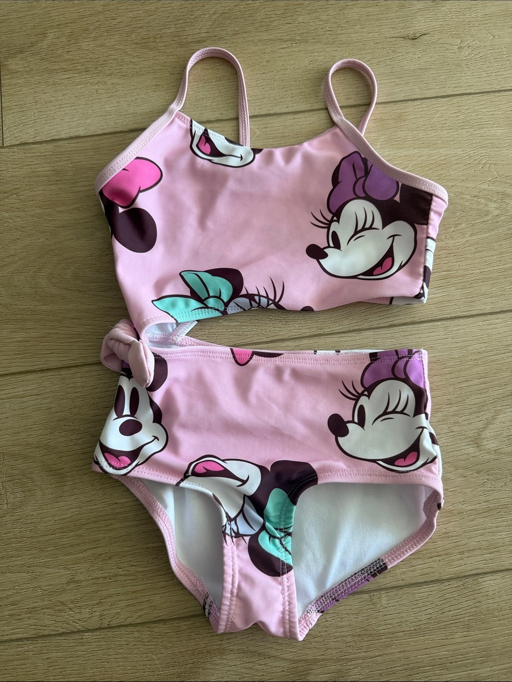Pink Minnie Mouse one Piece Swim Set